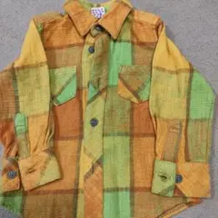 チェック柄長袖シャツ