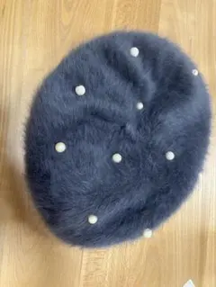 DOLLY GIRL パール付きグレーベレー帽