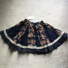 新品タグ付　アクシーズファム　花柄カットスカート　コン