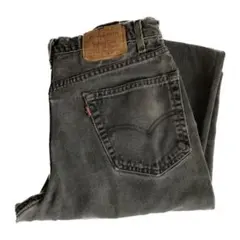 【超希少】Levi's アメリカ製 先染めブラックデニム 黒550 W34L30