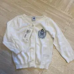 PETIT BATEAU ホワイト カーディガン 24m
