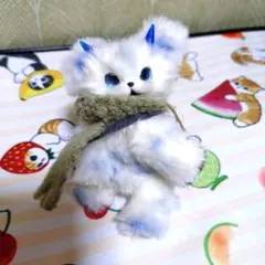 お稲荷様 白狐 アートドール ぬいぐるみ作家 作家名不明 ぬいぐるみ