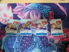 少女　ワンピースカード　4枚セット