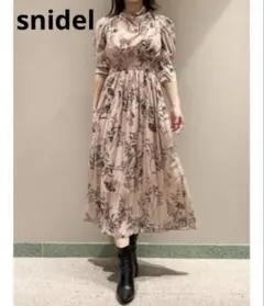 snidelドレープネックシャーリングワンピースサイズ0ピンクのサムネイル