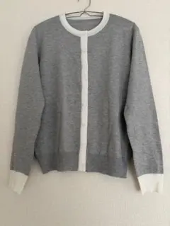 神戸レタス　グレー 長袖カーディガン　M