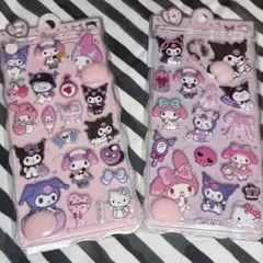 2枚まとめ売り　3D立体　ボンボンドロップシール　レリーフ　ぷにぷに