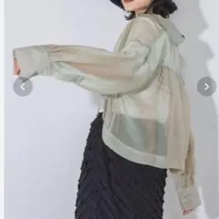 【新品未使用】ジーナシス⭐︎シャンブレーシアーシャツ