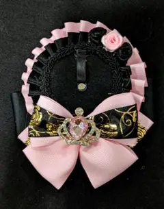 【1111円セール】ピンクｘ黒痛ロゼット