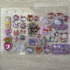 シール　おすそ分け　ボンボンドロップ　コットンパフィー　ウォーター　ピンク