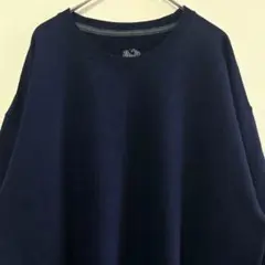 US古着 FRUIT OF THE LOOM 無地スウェット ネイビー L