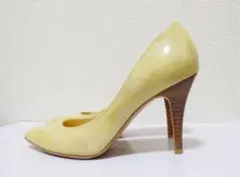 22cm*美品*DIANA Romache 牛革 エナメル ハイヒール パンプス