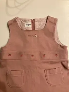 familiar（ファミリア） ピンク ミニ刺繍 ワンピース 80cm