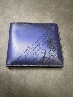 再出品☆美品☆ベルルッティ イタウバ 長財布 ダークブルー ゴールデン