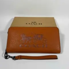 COACH 長財布 C3548 馬車 ブラウン リスト付