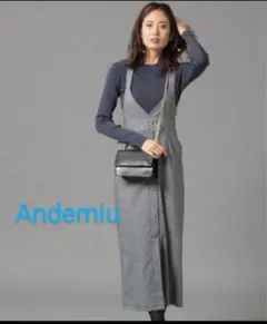 Andemiu アンデミュウ ジャンパースカート ワンピース グレンチェック