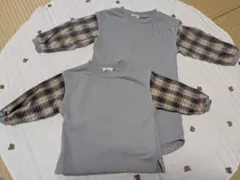 ペアマノン　100㌢ワンピース　90㌢トレーナー　姉弟おそろコーデ