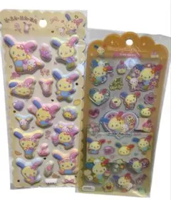 新品未使用　サンリオ　ウサハナ　マシュマロシール　ドロップジェリーシール　2種
