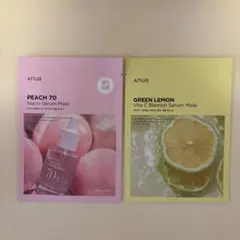 アヌア　PEACH 70 & GREEN LEMON シートマスク