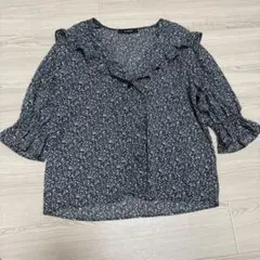 w closet 花柄 ブラウス