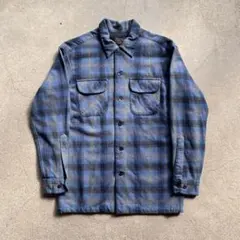pendleton ブルー ブラック オンブレ ネルシャツ