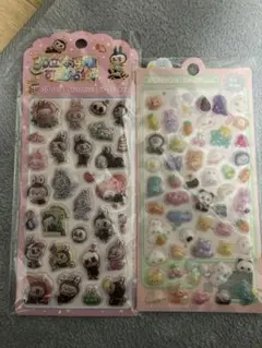 3D立体ステッカーとボンボンドロップシールセット