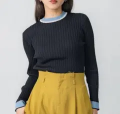 バイカラー 長袖