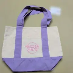【新品】Trader Joe's ミニトートバッグ パステルパープルのサムネイル