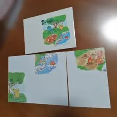 ポケモン　絵入りハガキ　5枚組みのうちの3枚　50円官製はがき　封筒ケース入り
