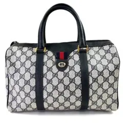 GUCCI ボストンバッグ GG柄 ネイビー 0458 GUCCI ボストンバッグ GG柄 ネイビー 0458 - メルカリ
