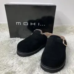新品未使用品】MOHI ファー付きサンダル ブラック 38 - メルカリ