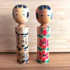 こけし人形 2体セット ヴィンテージ インテリア 置物