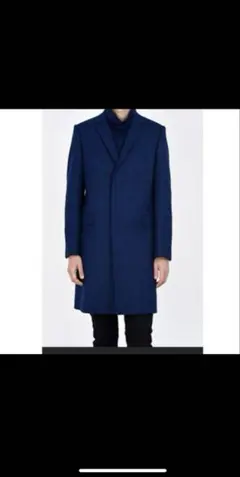 ダークブルー チェスターコート