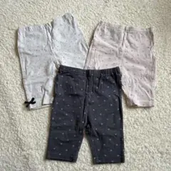 petit main パンツ 7分丈　3枚セット 80