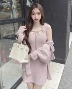 lumignon ルミニョン ミニワンピース ピンク lumignon ルミニョン ミニワンピース ピンク - メルカリ