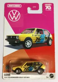 【70周年限定】マッチボックス VW ゴルフ GTI MK1 黄色 未開封品のサムネイル