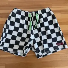 チェック柄ハーフパンツ　キッズ100センチ 綿100% スウェット生地