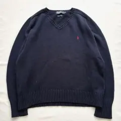 【90s】POLO Ralph Lauren Vネック コットンニット セーター