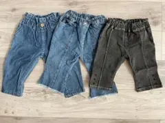 [デニムまとめ売り]ベビー 女の子 デニムパンツ 80.90サイズ バースデイ