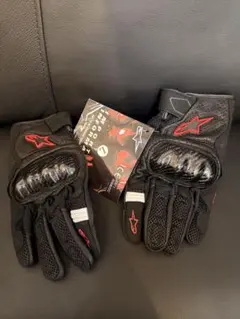 Alpinestarsメッシュグローブ ブラックMサイズ カーボンプロテクター