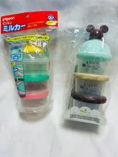 ミッキーマウス ミント＆ピジョン　粉ミルクケース ディズニー　セット　新品