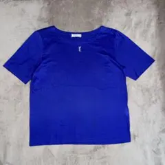 YSL ビンテージ ラインストーン ロゴ Tシャツ M サンローラン