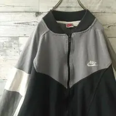 希少☆90s ナイキ 刺繍ロゴ スウェット トラックジャケット L マルチカラー