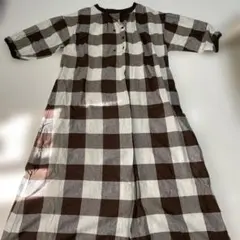 【サマンサモスモス】チェック柄シャツワンピース ロング F