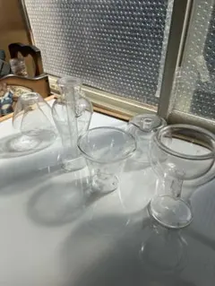 千趣会ベルメゾン『マンスリークラブponteポンテフラワーベースガラス花瓶』6つ