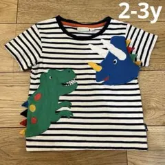 恐竜刺繍ストライプTシャツのサムネイル