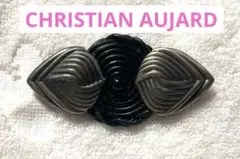 ★CHRISTIAN AUJARD★ ヴィンテージ風 シルバーと黒のブローチ