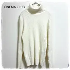 CINEMA CLUB ハイネックタートルネックニット　長袖　リブニット