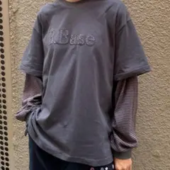BROKEN BASE レイヤードロングスリーブTシャツ グレー