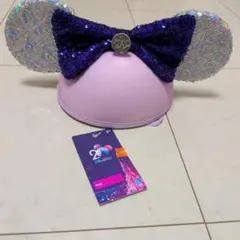 香港ディズニー20周年記念 ミッキー イヤーハット豪華ミニー スパンコール