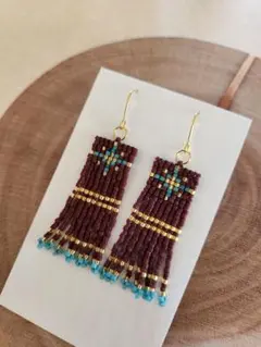 No.378　フリンジデリカビーズピアス